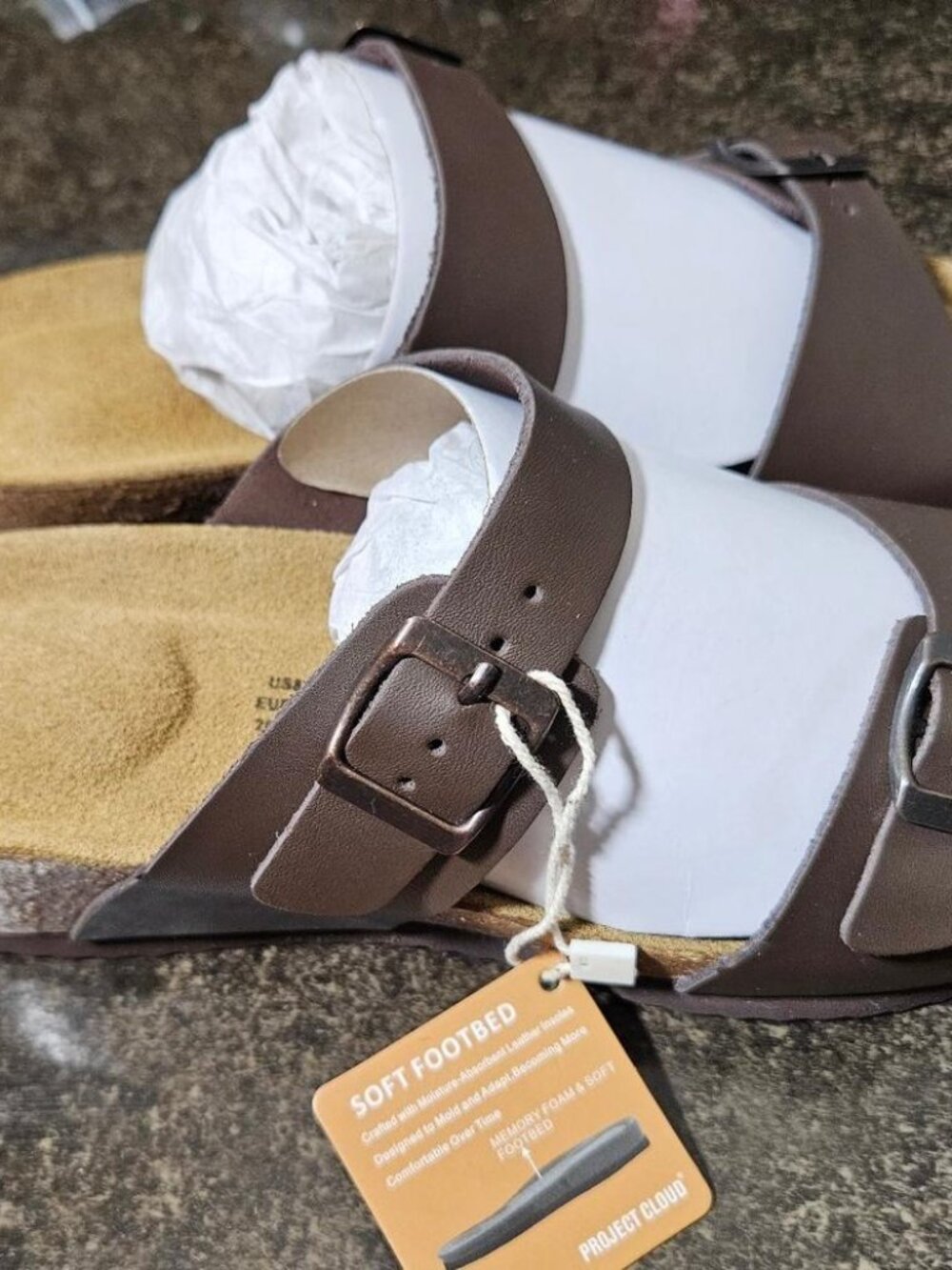 New Project Cloud Soft Footbed Sandals For Women Size 8